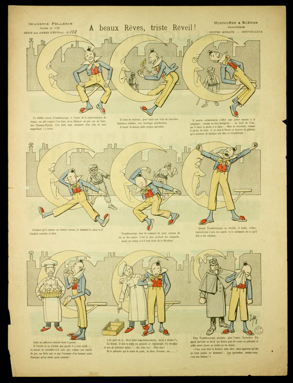 J.B. ; Pellerin à registres (4) A beaux Rêves, triste réveil ! Lorraine, France 1893 1998.37.26 Photo