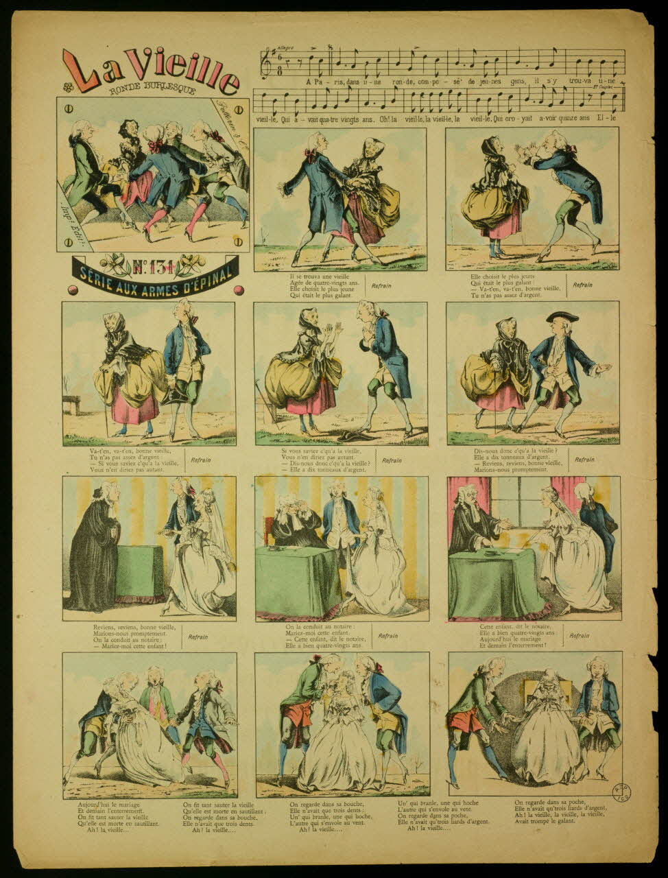 Pellerin à compartiments (3 x 4) La Vieille  RONDE BURLESQUE Lorraine, France 1894 1998.37.40 Photo