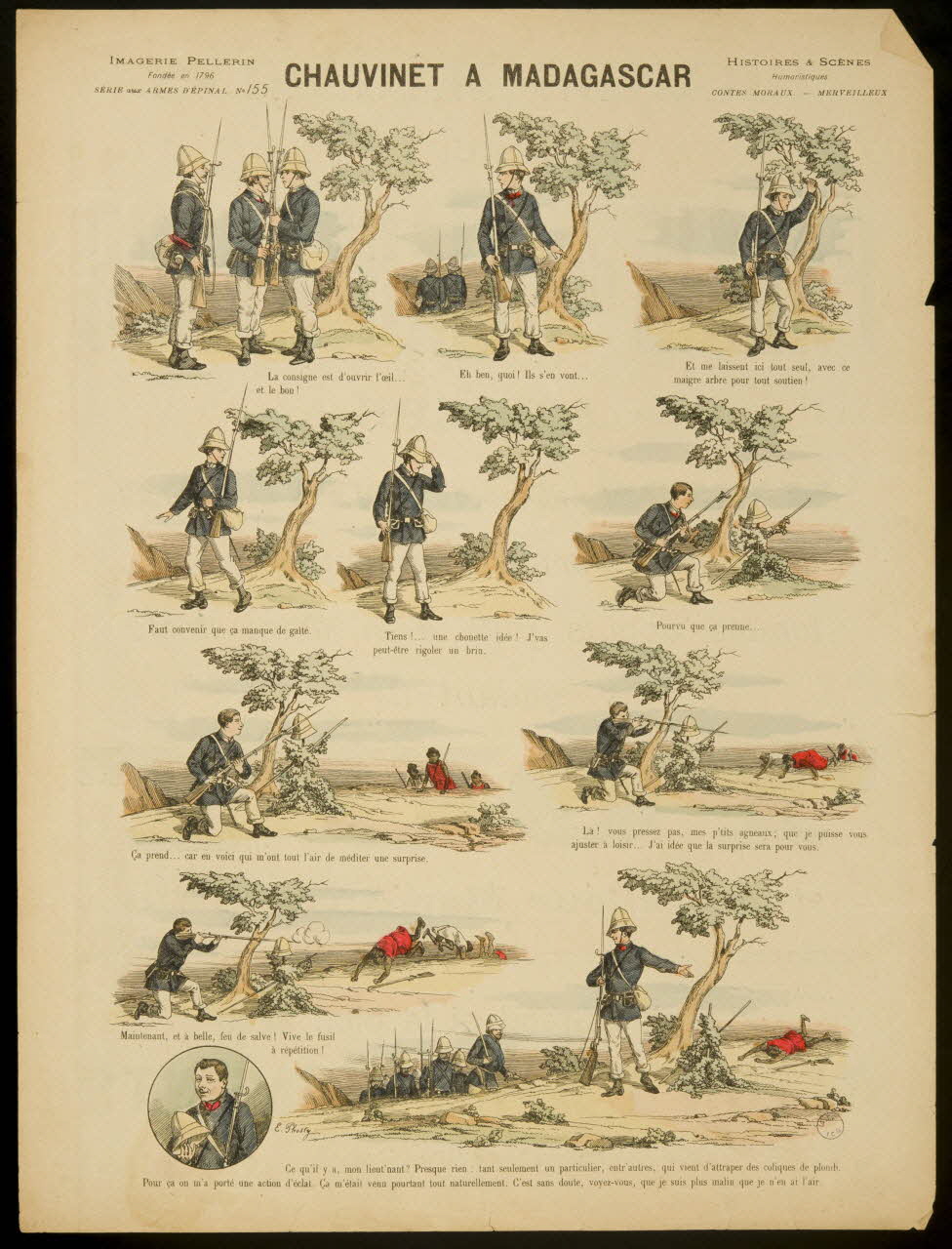 Phosty E. ; Pellerin estampe CHAUVINET A MADAGASCAR Lorraine, France 1895 1998.37.59 Photo