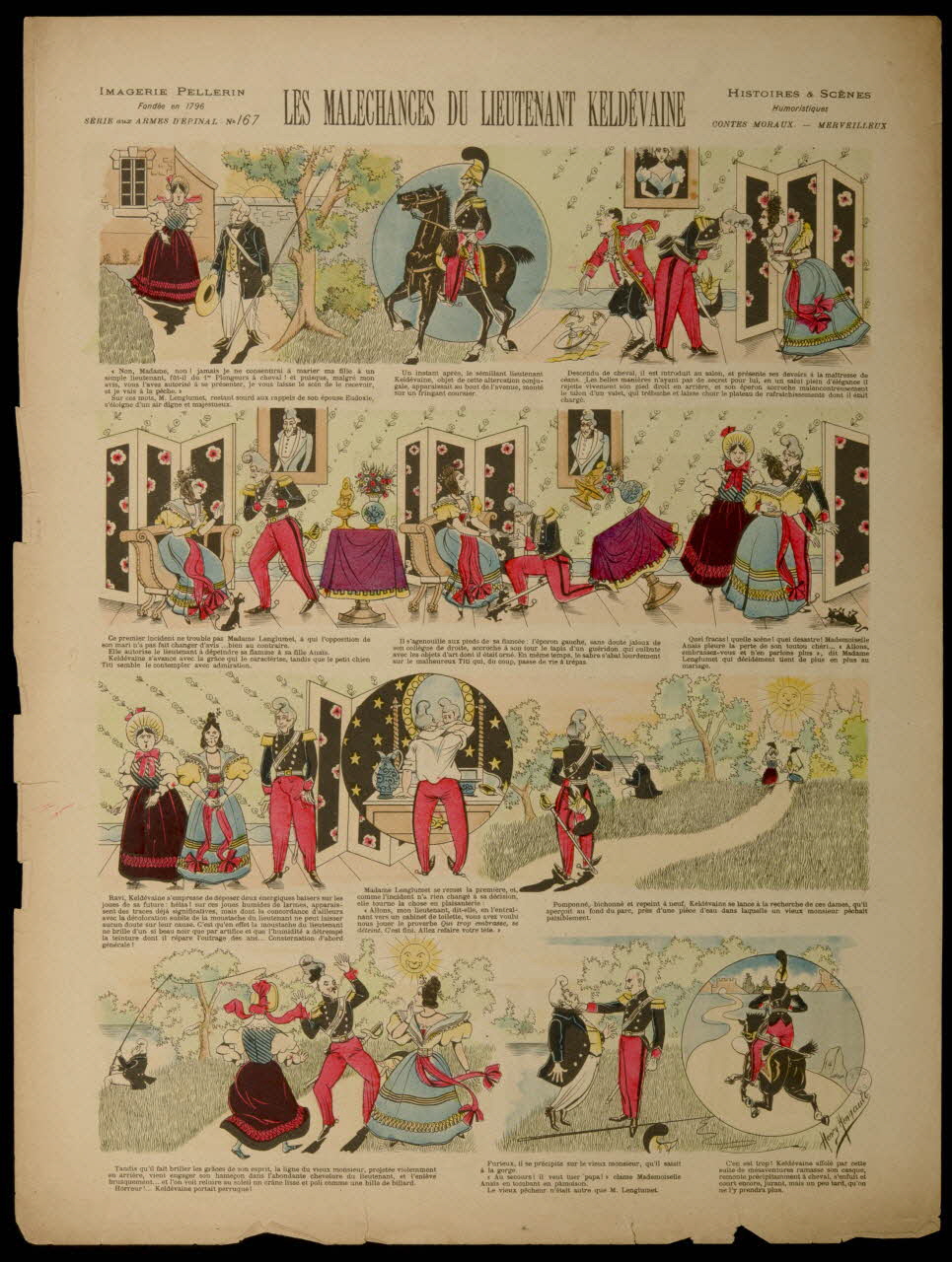 Hennault Henry ; Pellerin estampe LES MALECHANCES DU LIEUTENANT KELDEVAINE Lorraine, France 1895 1998.37.69 Photo