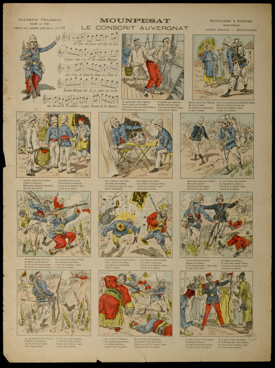 Péka ; Pellerin estampe MOUNPESAT  LE CONSCRIT AUVERGNAT Lorraine, France 1895 1998.37.72 Photo