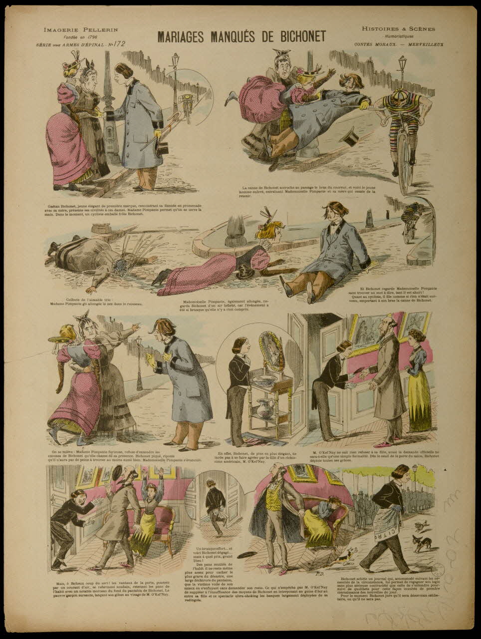 Dousy'Nell P. ; Pellerin estampe MARIAGES MANQUES DE BICHONET Lorraine, France 1895 1998.37.74 Photo