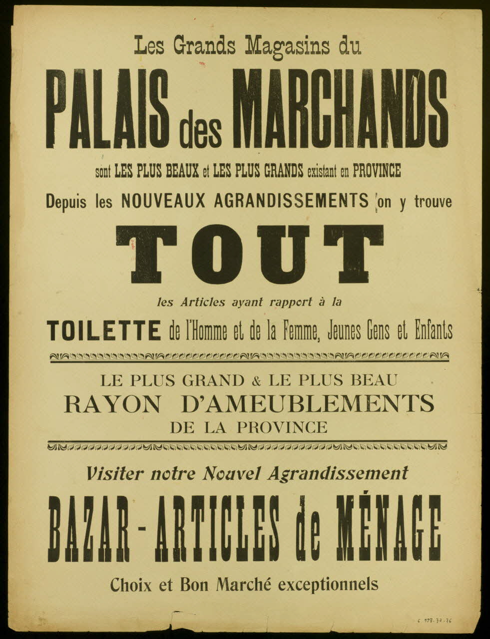 Pellerin à compartiments VOYAGE BURLESQUE DANS LA CAPITALE Lorraine, France 1895 1998.37.76 Photo