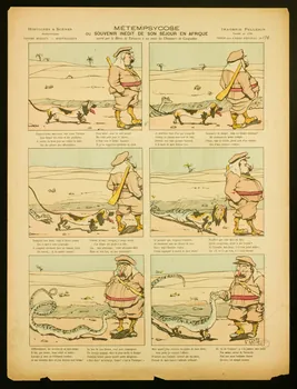 O'Galop ; Pellerin à compartiments (2 x 3) METEMPSYCOSE  OU SOUVENIR INEDIT DE SON SEJOUR EN AFRIQUE Lorraine, France 1896 1998.37.77  Photo