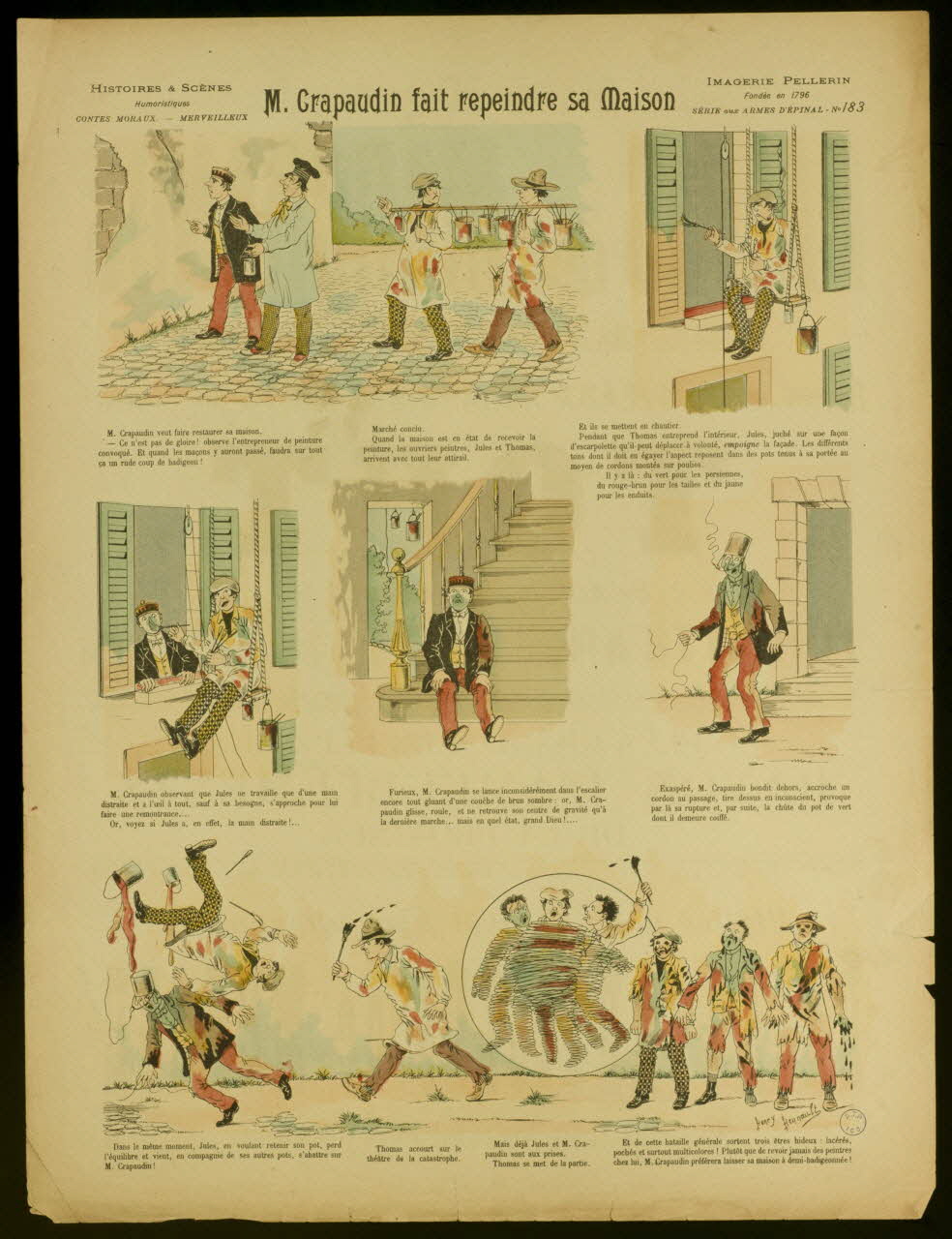Hennault Henri ; Pellerin à registres (4) M. Crapaudin fait repeindre sa Maison Lorraine, France 1896 1998.37.82 Photo