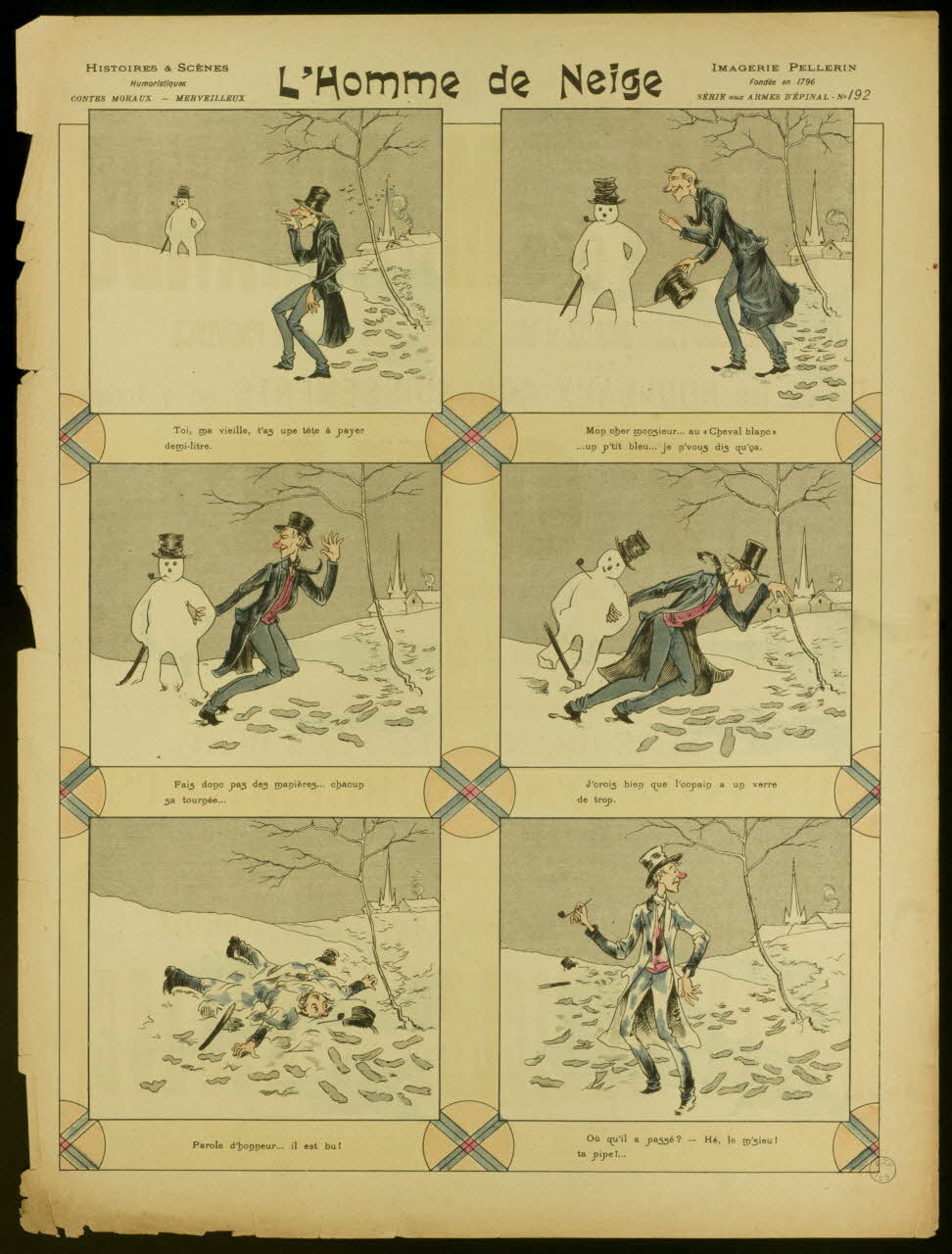 Pellerin à compartiments (2 x 3) L'Homme de Neige Lorraine, France 1896 1998.37.91 Photo