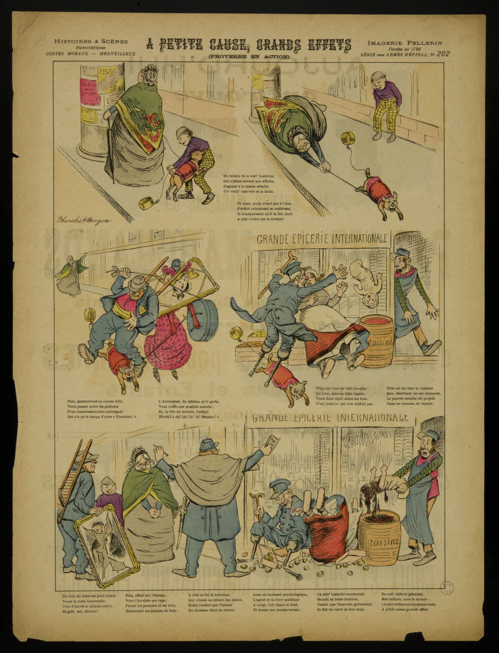 Blanchet-Magon ; Pellerin à compartiments A PETITE CAUSE, GRANDS EFFETS  (PROVERBE EN ACTION) Lorraine, France 1897 1998.37.99 Photo