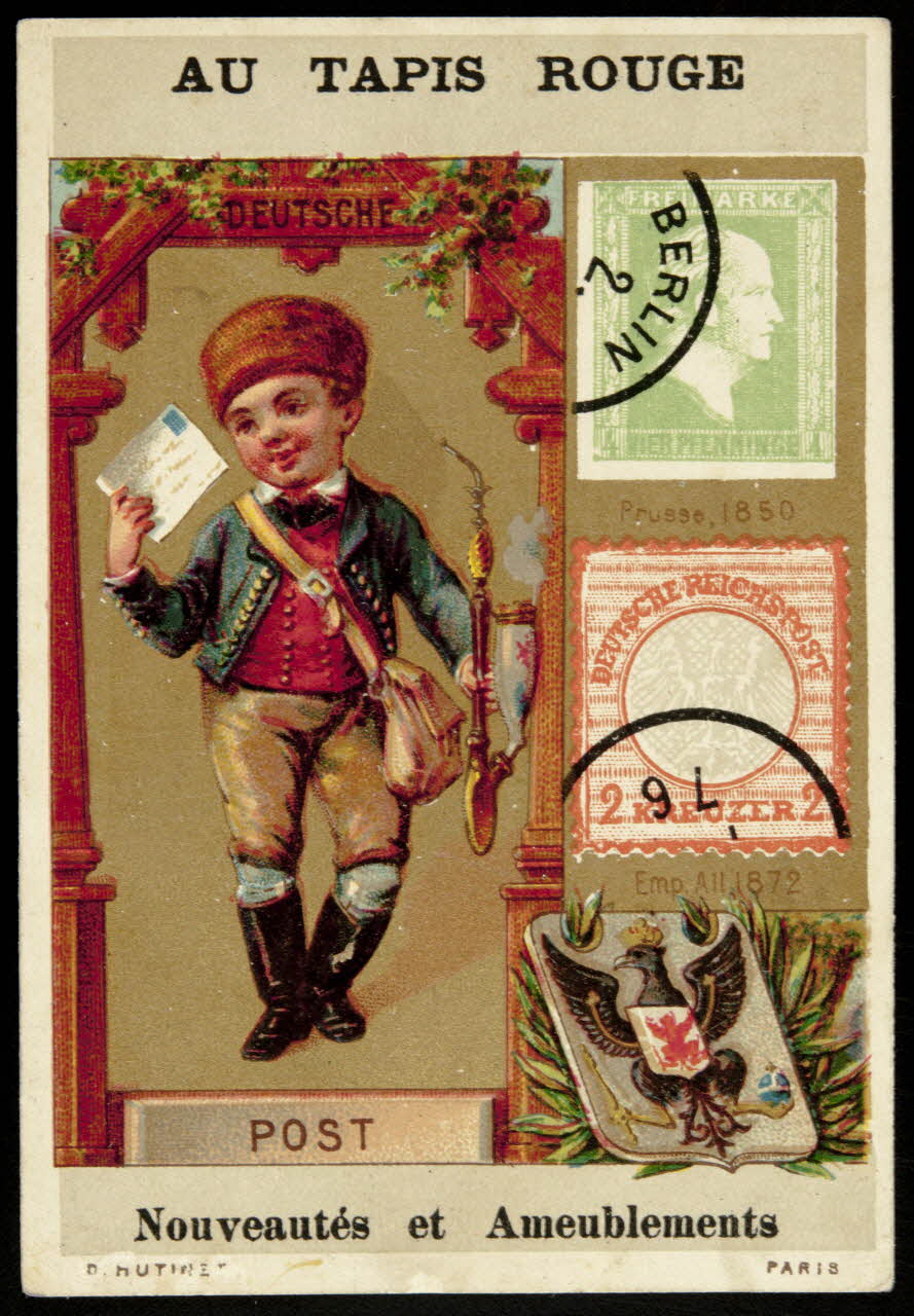 D. Hutinet carte réclame DEUTSCHE  POST Paris 1880-1890 1998.77.107.2 Photo