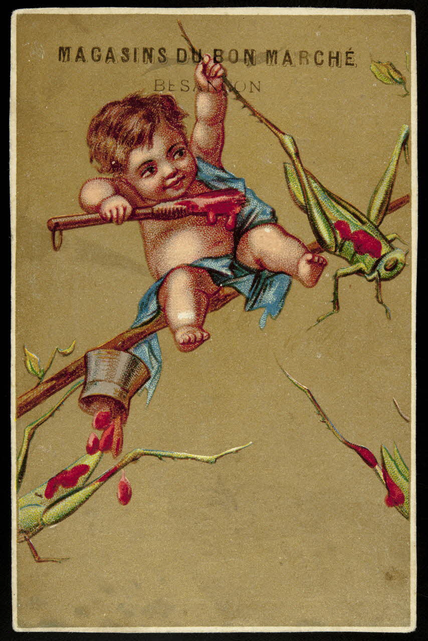 carte réclame Enfant attrapant une sauterelle 1998.77.109.1 Photo