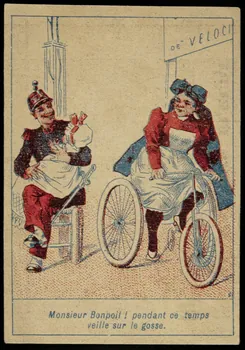 Staerck Ch. ; Imprimeries Lefebvre et Nisse carte réclame Monsieur Bonpoil! pendant ce temps  veille sur le gosse Paris 1880-1890 1998.77.110.1 Photo