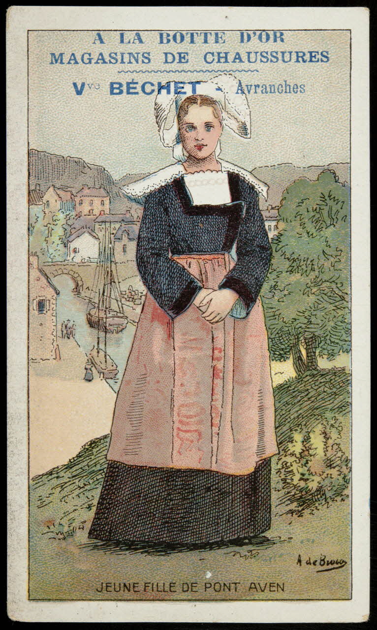 carte réclame JEUNE FILLE DE PONT AVEN 1998.77.116.6 Photo