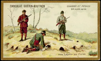 carte réclame CHASSES ET PECHES  aux Lapins (au Furet) 1998.77.135.13  Photo