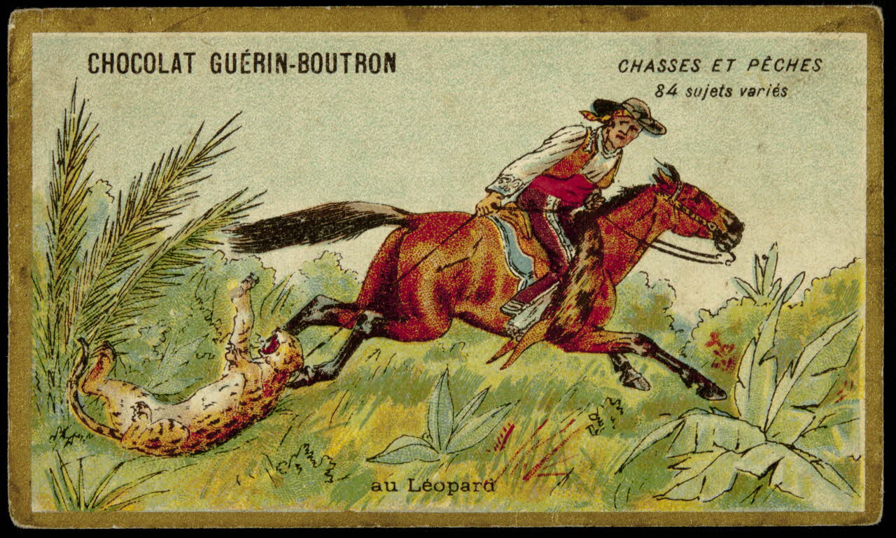 carte réclame CHASSES ET PECHES  au Léopard 1998.77.135.14 Photo