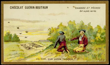 carte réclame CHASSES ET PECHES  au filet, aux petits Oiseaux 1998.77.135.9 Photo