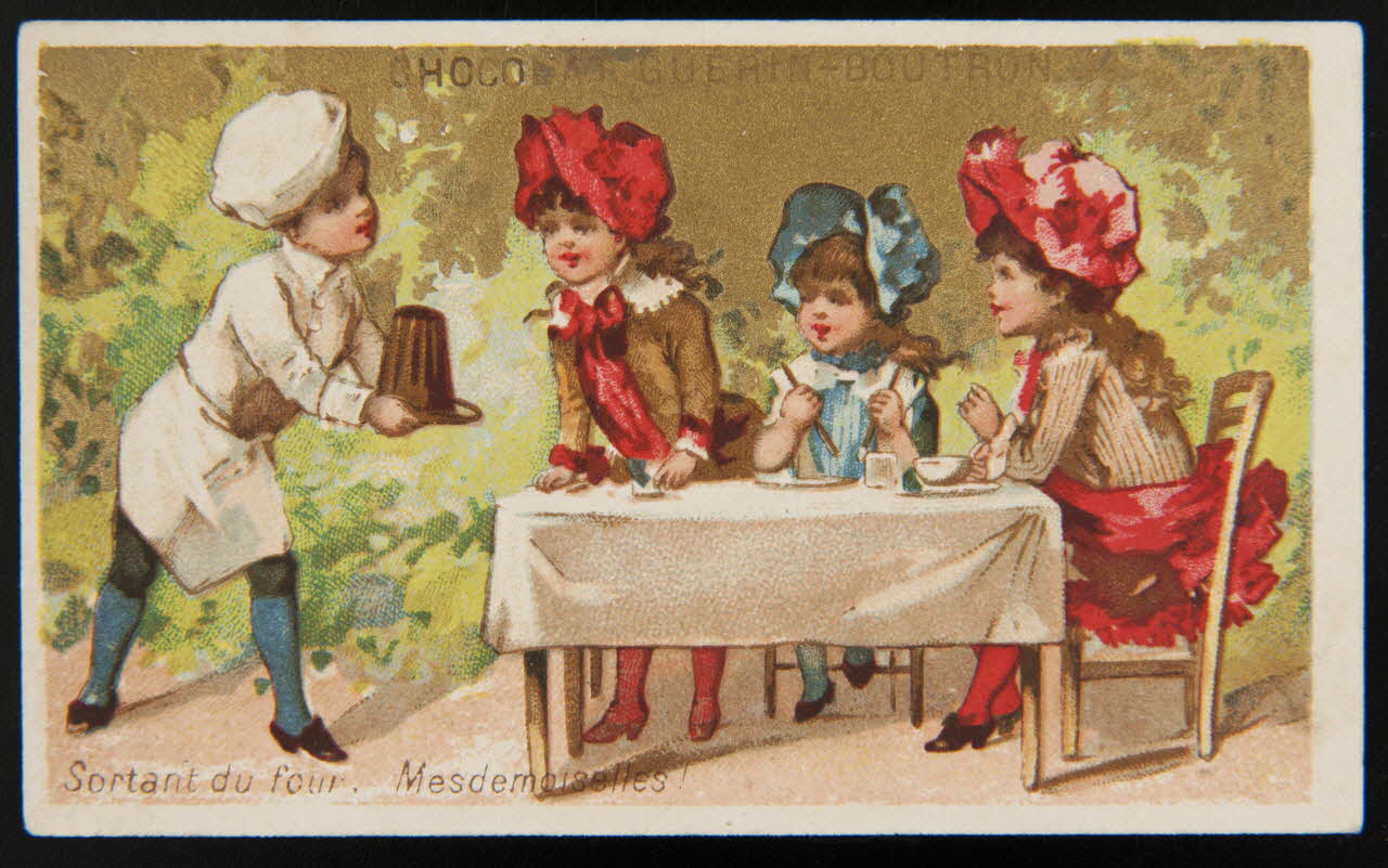 carte réclame Sortant du four. Mesdemoiselles! 1998.77.138.2 Photo