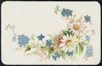 carte réclame Tasse décorée de fleurs bleues 1998.77.163.1 Photo