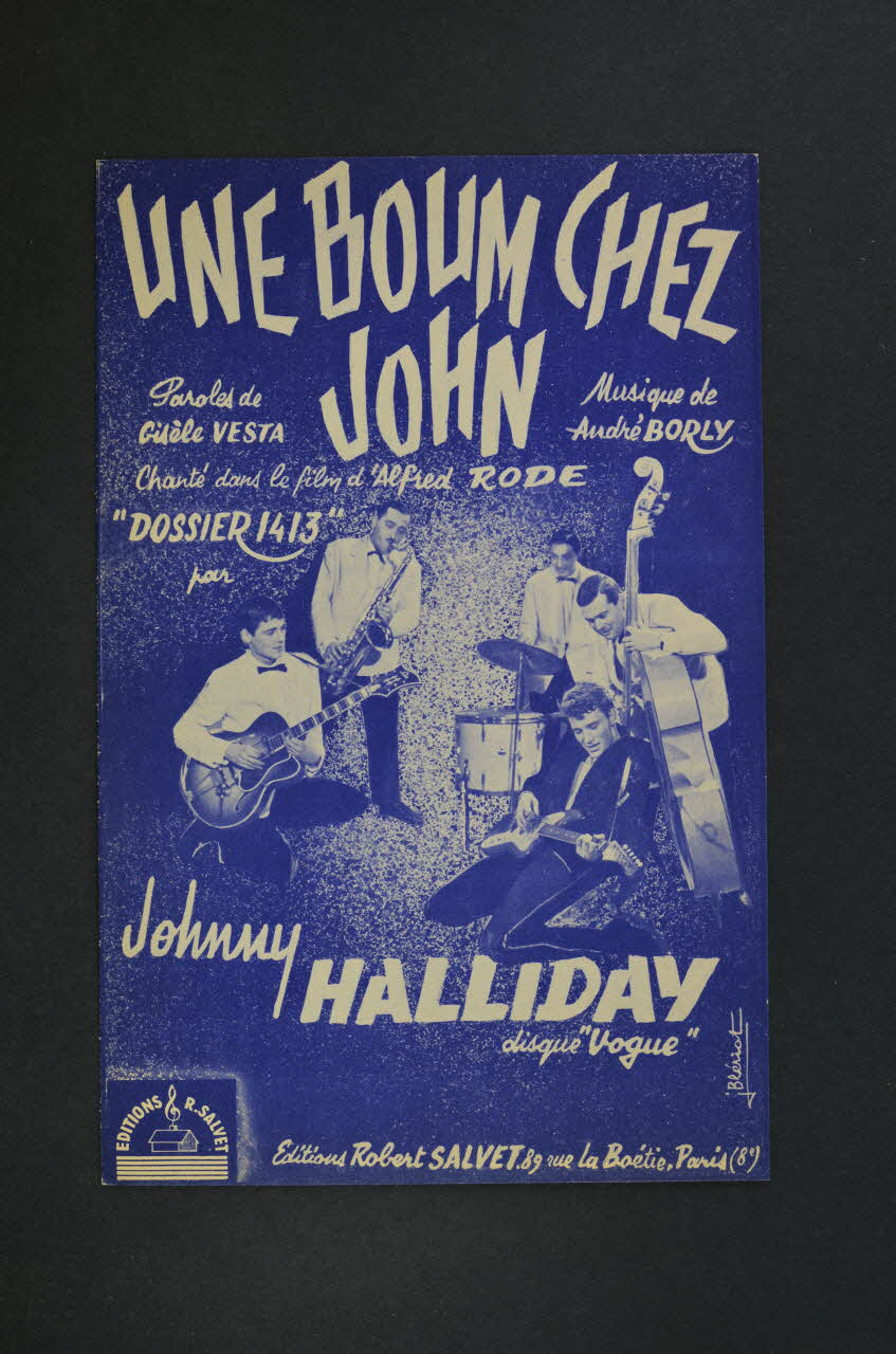 Gisèle Vesta ; André Borly ; Johnny Hallyday ; Editions Robert Salvet; chanson petit format 1960 1969.88.1392 Photo Mucem