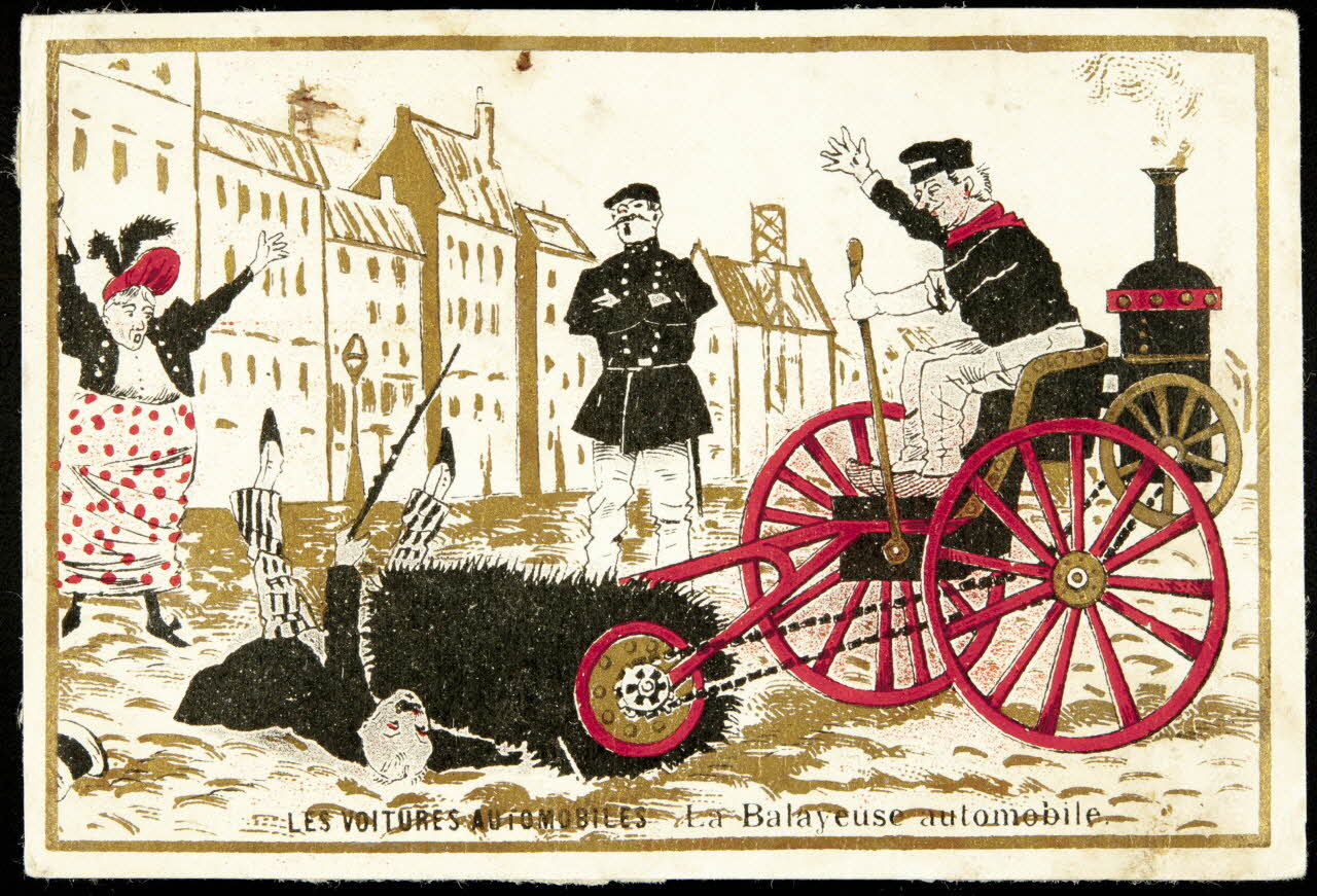 carte réclame LES VOITURES AUTOMOBILES La Balayeuse automobile. 1998.77.199.3 Photo