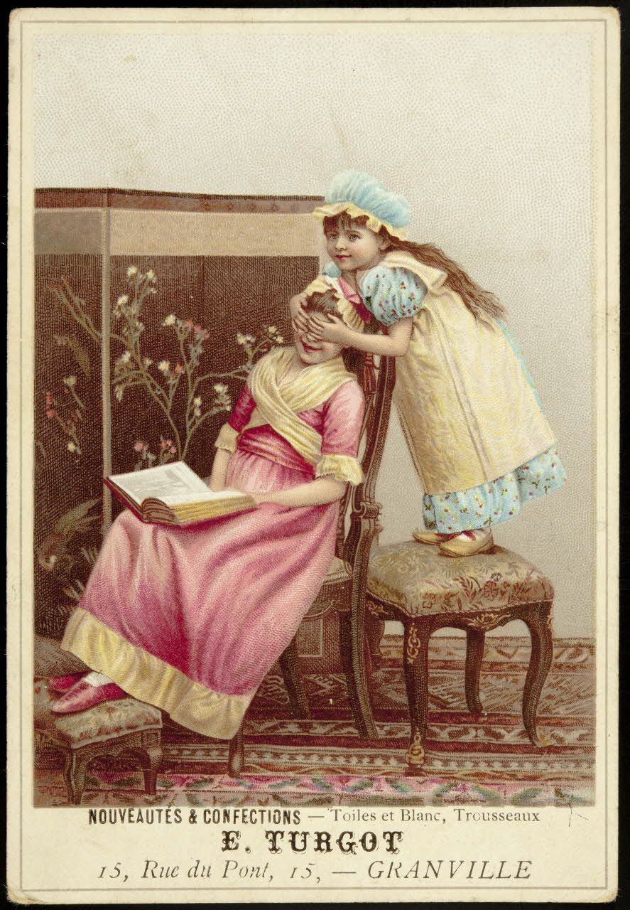 carte réclame Une fillette cache les yeux de sa soeur 1998.77.203.19 Photo