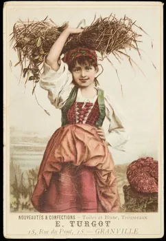 carte réclame Petite fille portant des branches 1998.77.203.25 Photo