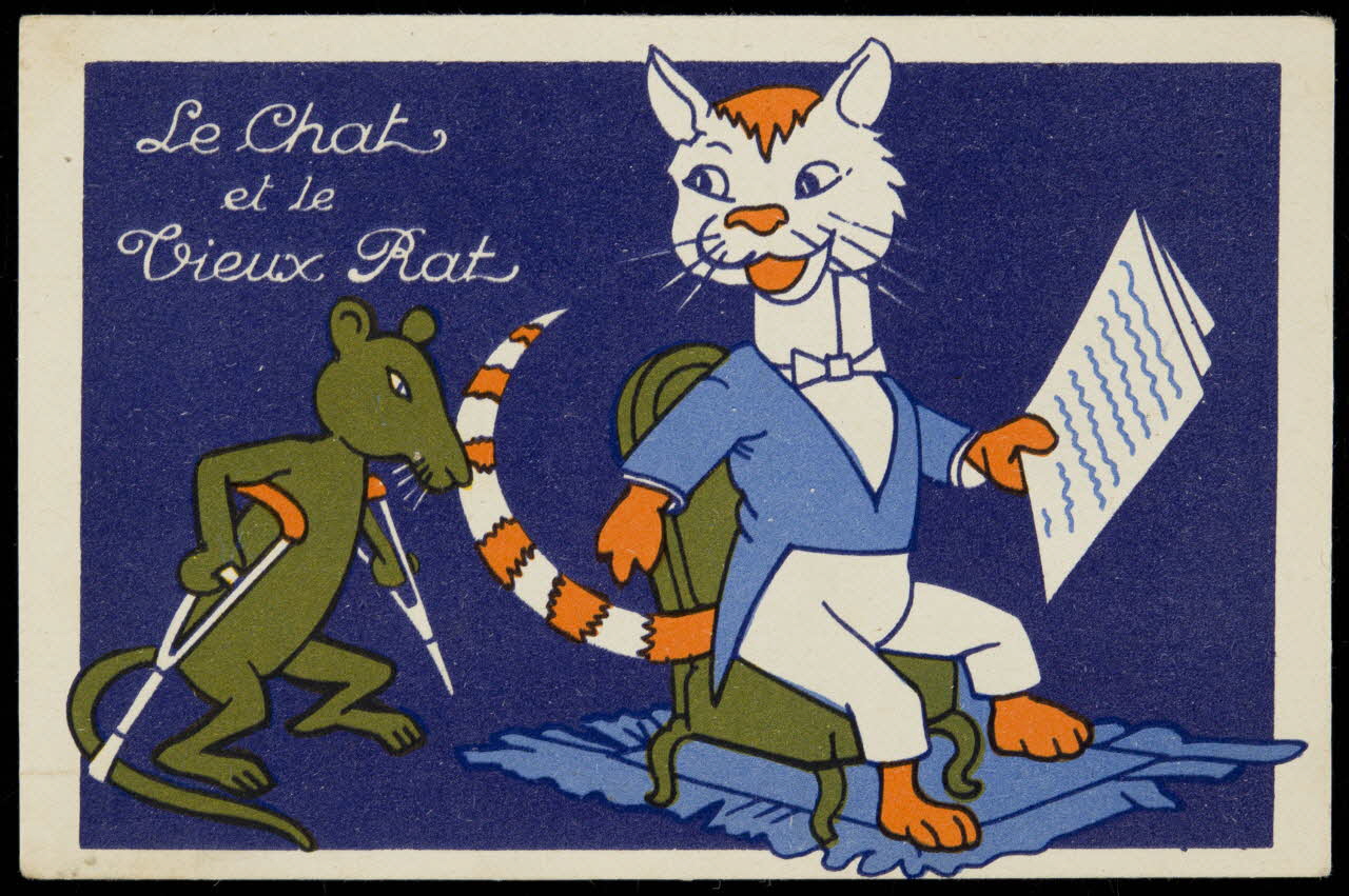 carte réclame Le Chat  et le  Vieux Rat 1998.77.208.3 Photo
