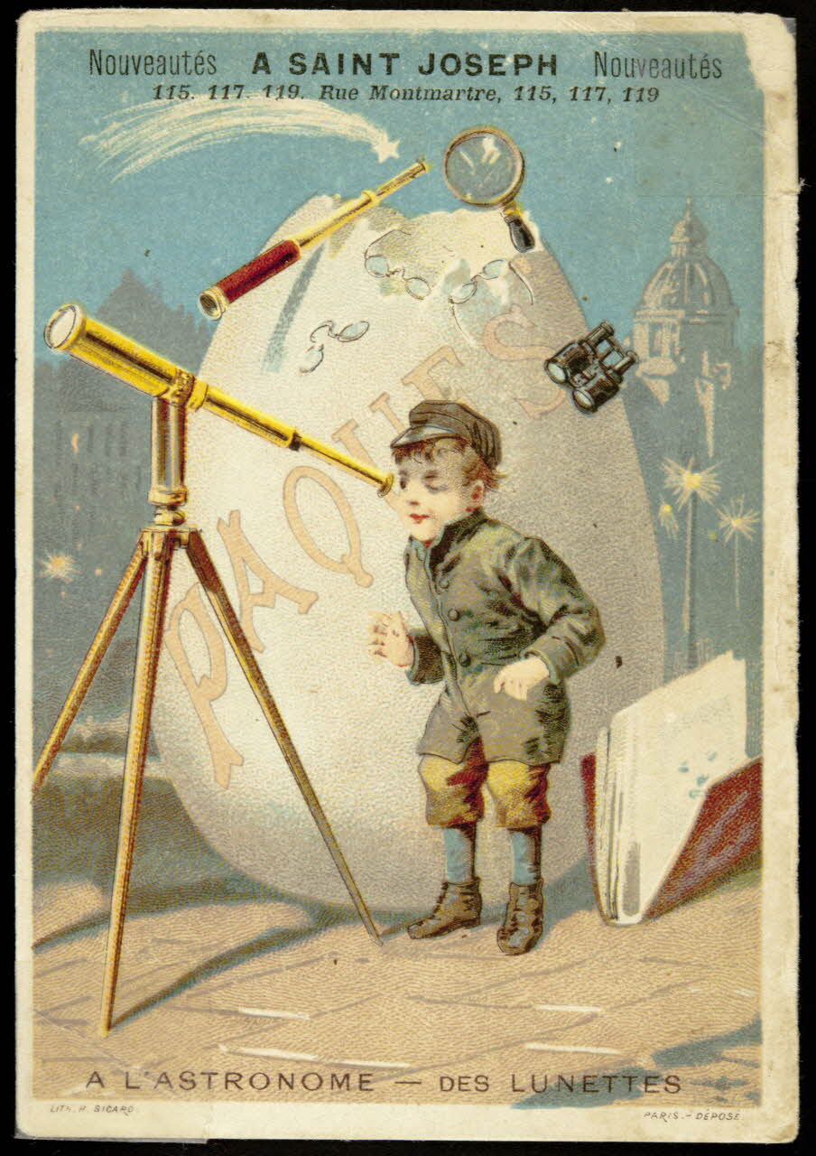 carte réclame A L'ASTRONOMIE - DES LUNETTES 1998.77.215.2 Photo