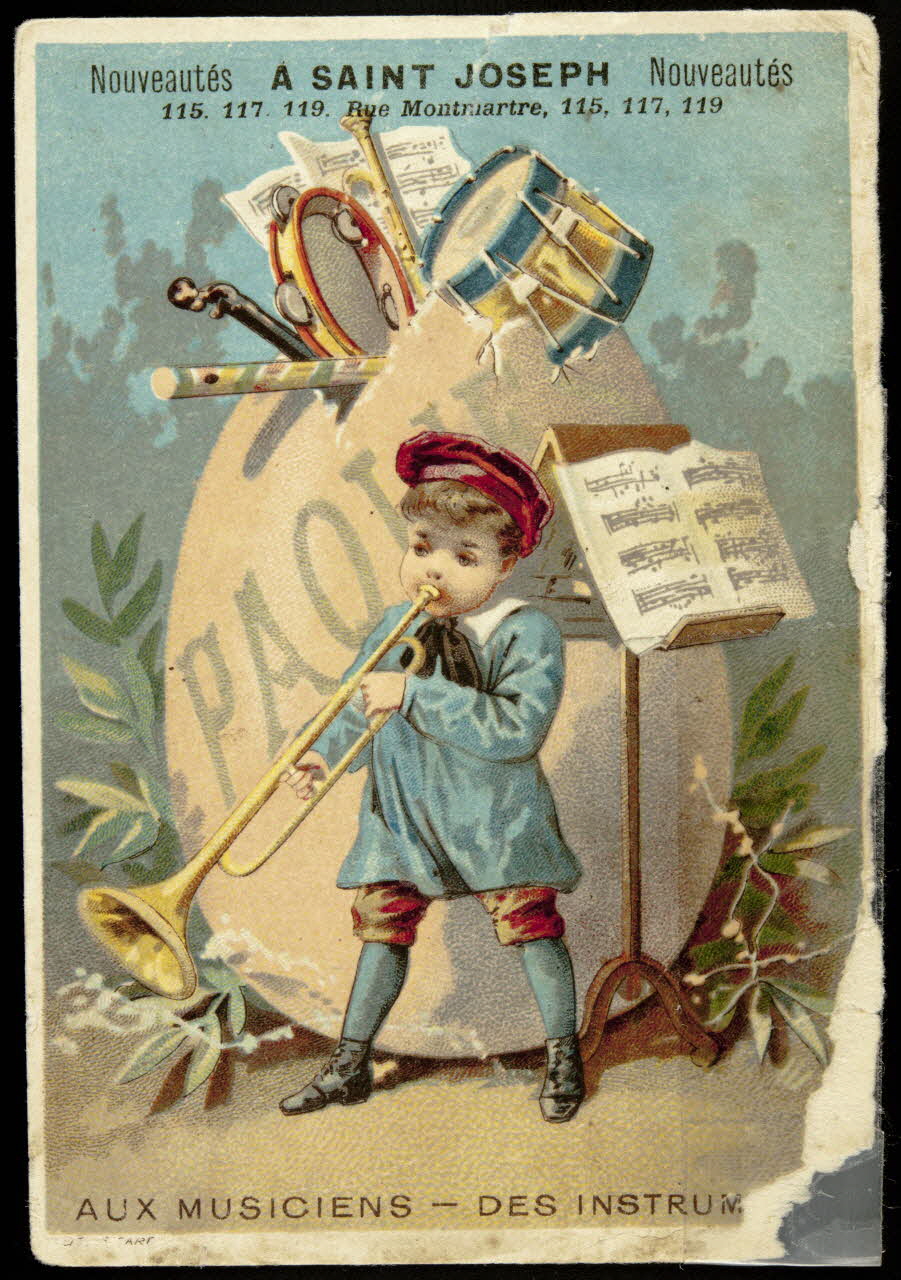 Henri Sicard carte réclame AUX MUSICIENS - DES INSTRUMENTS Paris 1884-1890 1998.77.215.7 Photo