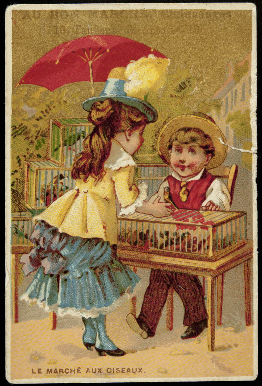 carte réclame LE MARCHE AUX OISEAUX. 1998.77.236.1 Photo