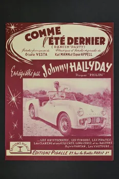 Dave Appell ; Kal Mann ; Gisèle Vesta ; Johnny Hallyday ; Editions Pigalle; chanson petit format 1962 1969.88.1398  Photo Mucem