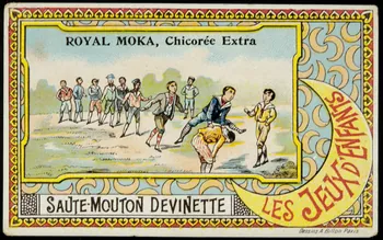 A. Billon carte réclame LES JEUX D'ENFANTS  SAUTE MOUTON DEVINETTE Paris 1900-1915 1998.77.268.3 Photo