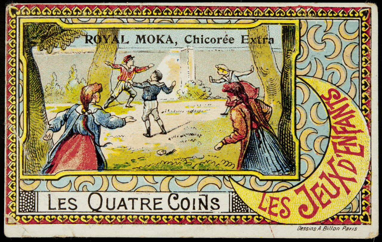 A. Billon carte réclame LES JEUX D'ENFANTS  LES QUATRE COINS Paris 1900-1915 1998.77.268.4 Photo