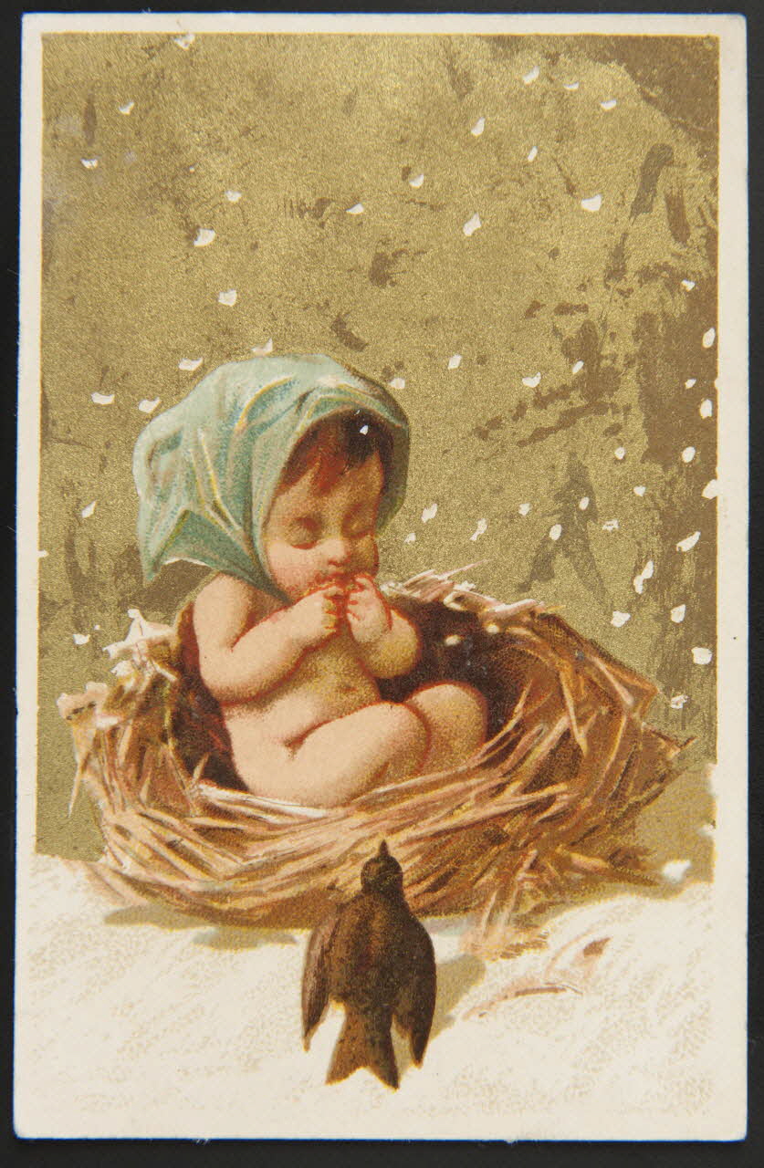 carte réclame Enfant dans un nid 1998.77.281.2 Photo