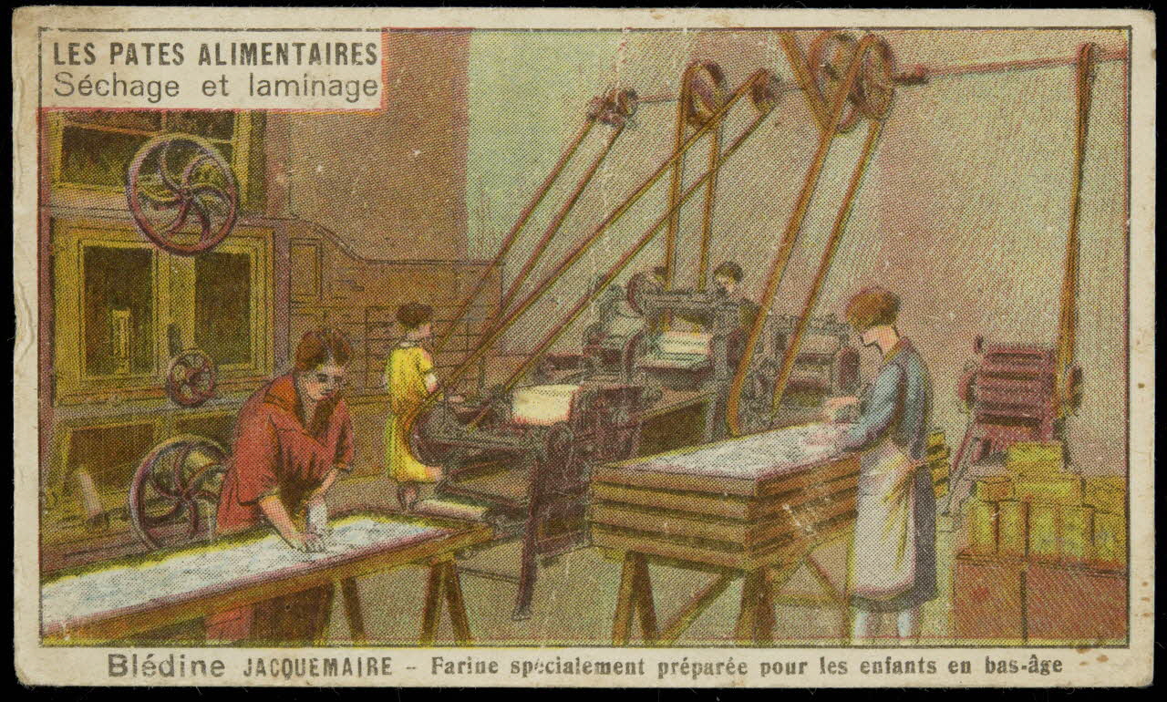 carte réclame LES PATES ALIMENTAIRES  Séchage et laminage 1998.77.301.1 Photo