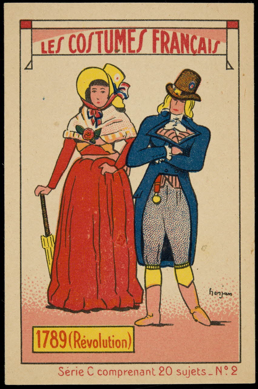carte réclame LES COSTUMES FRANCAIS  1789 (Révolution) 1998.77.307.4 Photo