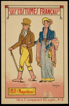 carte réclame LES COSTUMES FRANCAIS  1811 (Napoléon) 1998.77.307.6  Photo