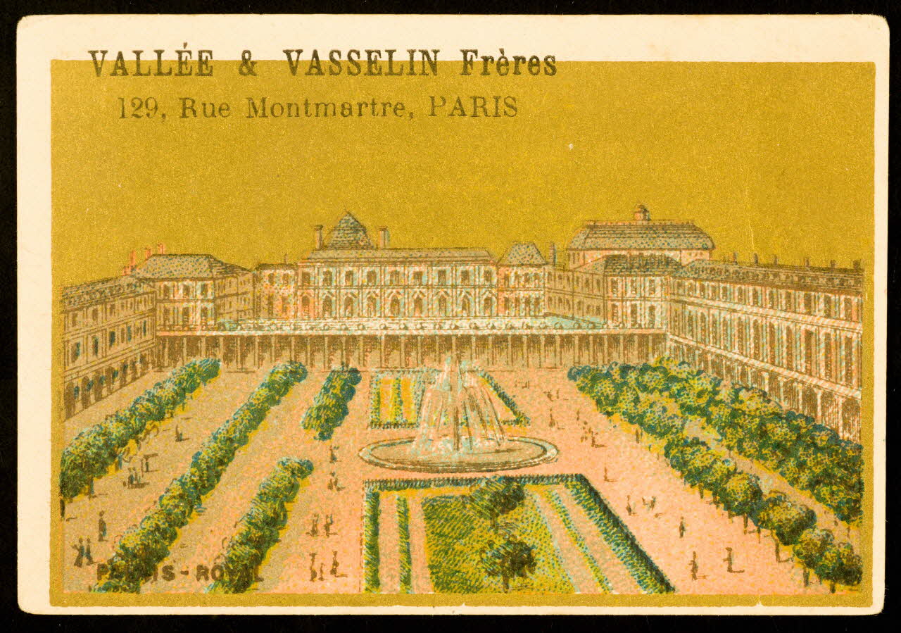 Courbe-Rousset ; Lessertisseux carte réclame chromo Paris 1881-1891 1998.77.337.10 Photo