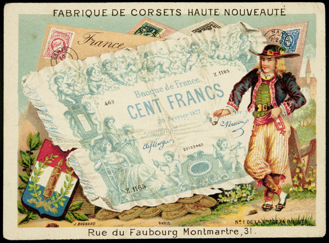 Bognard carte réclame chromo Paris 1885-1895 1998.77.338.1 Photo