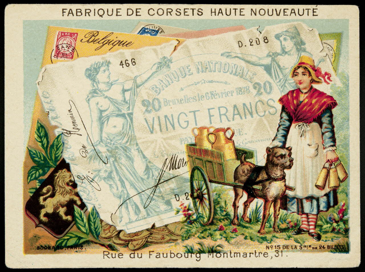 Bognard carte réclame chromo Paris 1885-1895 1998.77.338.4 Photo