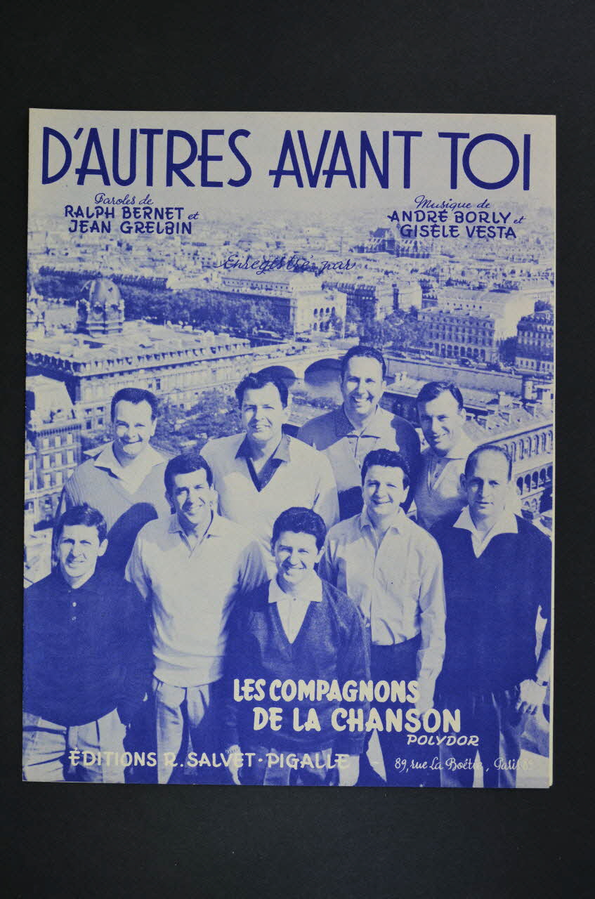 Gisèle Vesta ; André Borly ; Ralph Bernet ; Jean Grelbin ; Les Compagnons De La Chanson ; Salvet-Pigalle; chanson petit format 1962 1969.88.1400 Photo Mucem