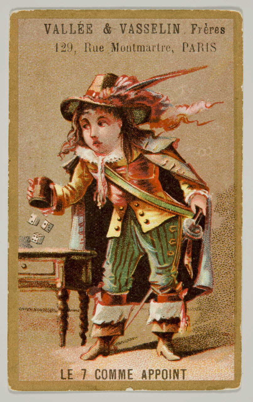 Romanet carte réclame LE 7 COMME APPOINT Paris 1878-1889 1998.77.36.1 Photo