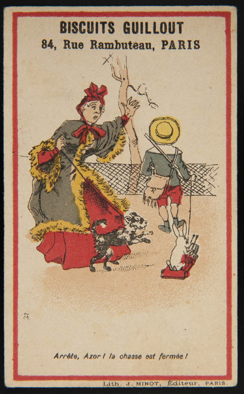 carte réclame Arrête, Azor ! la chasse est fermée ! Paris 1889-1914 1998.77.53.1 Photo