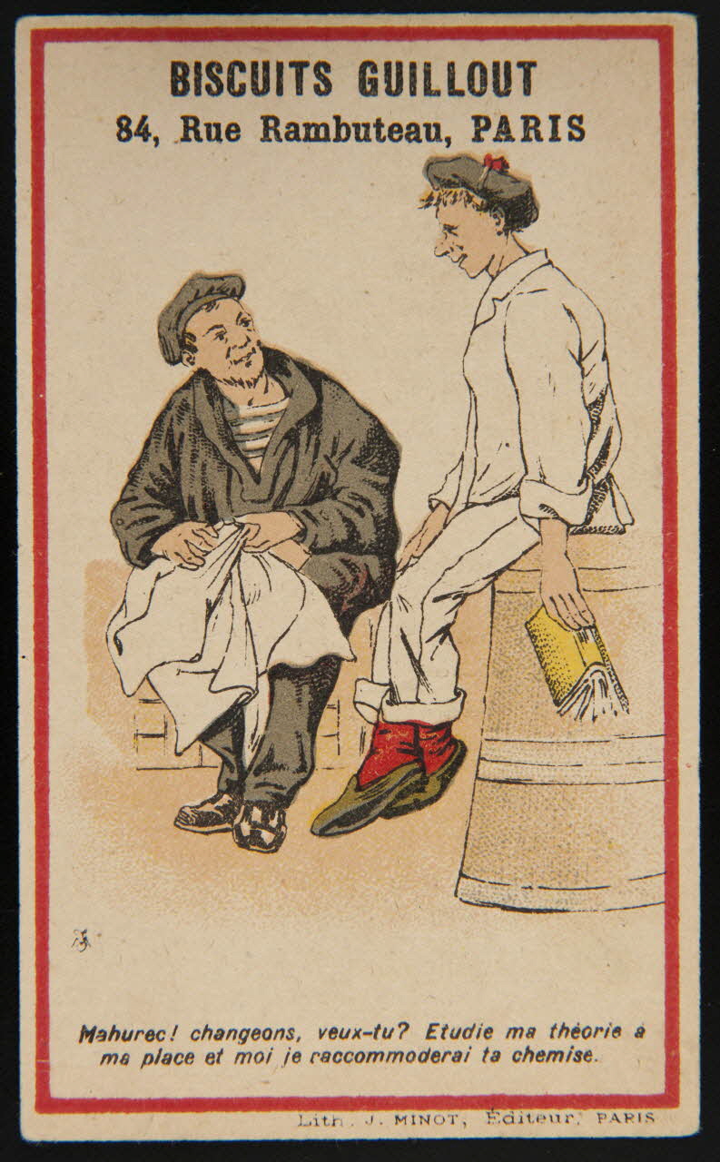 carte réclame Mahurec ! changeons, veux-tu ? [...] raccomoderai ta chemise. Paris 1889-1914 1998.77.53.4 Photo