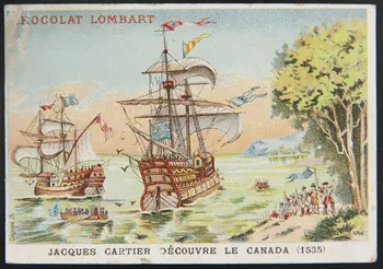 carte réclame JACQUES CARTIER DECOUVRE LE CANADA (1535) 1998.77.74.1  Photo