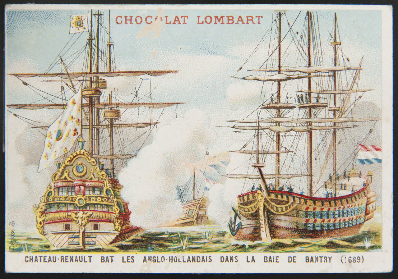 carte réclame CHATEAU-RENAULT BAT LES ANGLO-HOLLANDAIS DANS LA BAIE DE BANTRY (1689) 1998.77.74.2 Photo