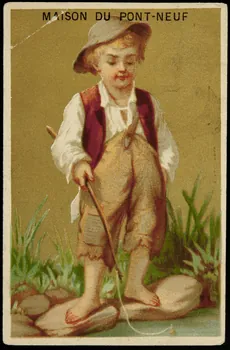Bognard carte réclame La pêche à la ligne Paris 1876-1890 1998.77.81.2 Photo