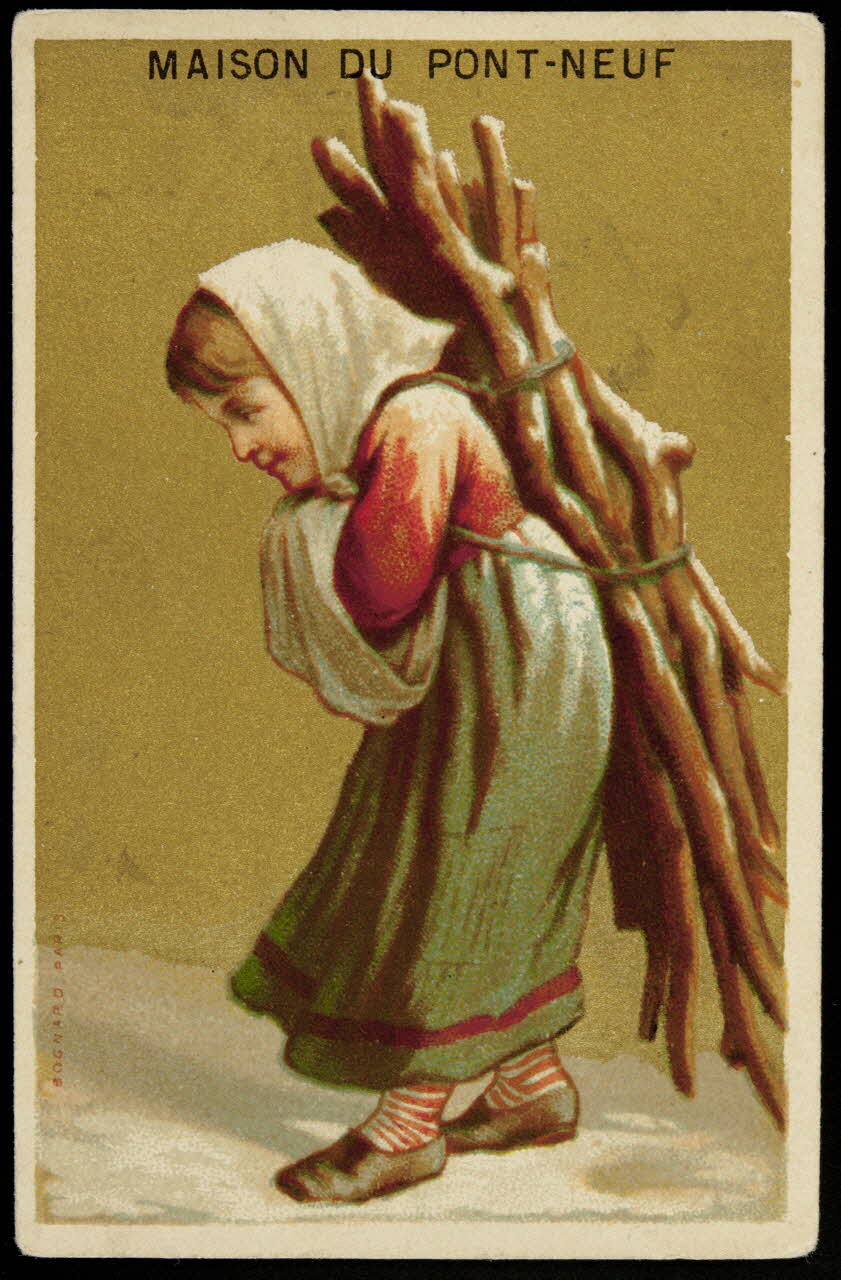 Bognard carte réclame La récolte du bois mort Paris 1876-1890 1998.77.81.4 Photo