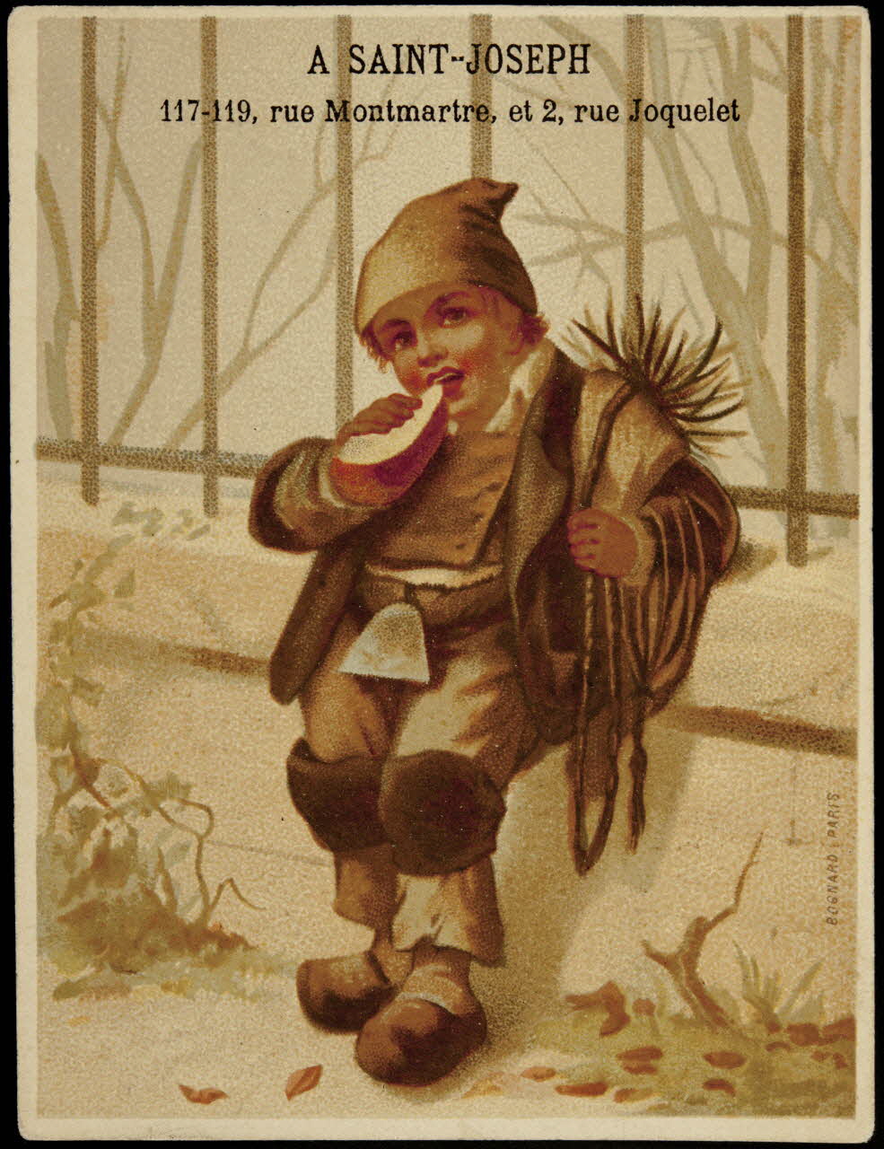 Bognard carte réclame Le petit ramoneur Paris 1876-1890 1998.77.82.2 Photo
