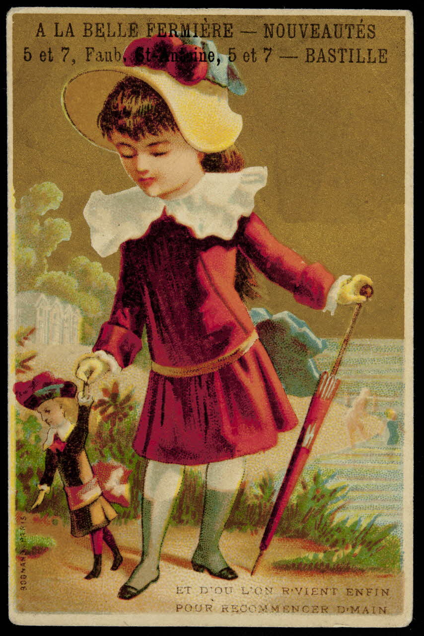 Bognard carte réclame ET D'OU L'ON R'VIENT ENFIN  POUR RECOMMENCER D'MAIN Paris 1876-1890 1998.77.84.1 Photo