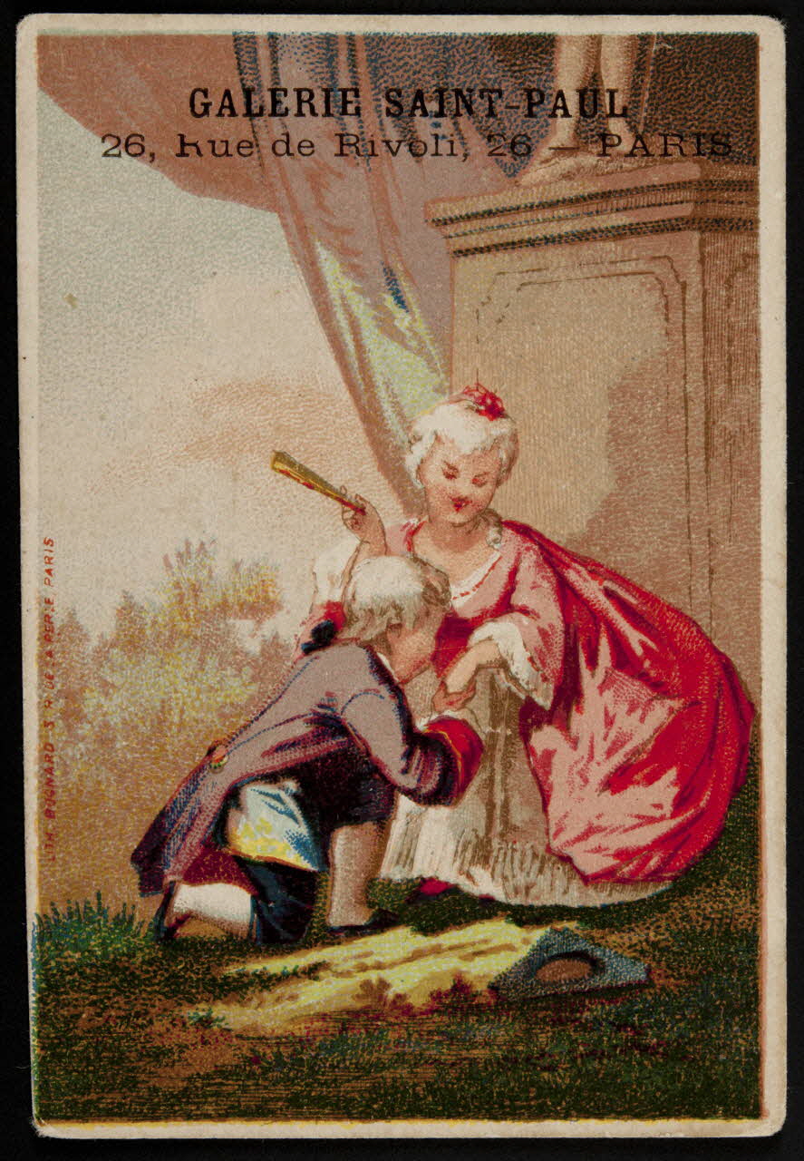 Bognard ; Rognard J. carte réclame Baise-main Paris 1876-1890 1998.77.86.1 Photo