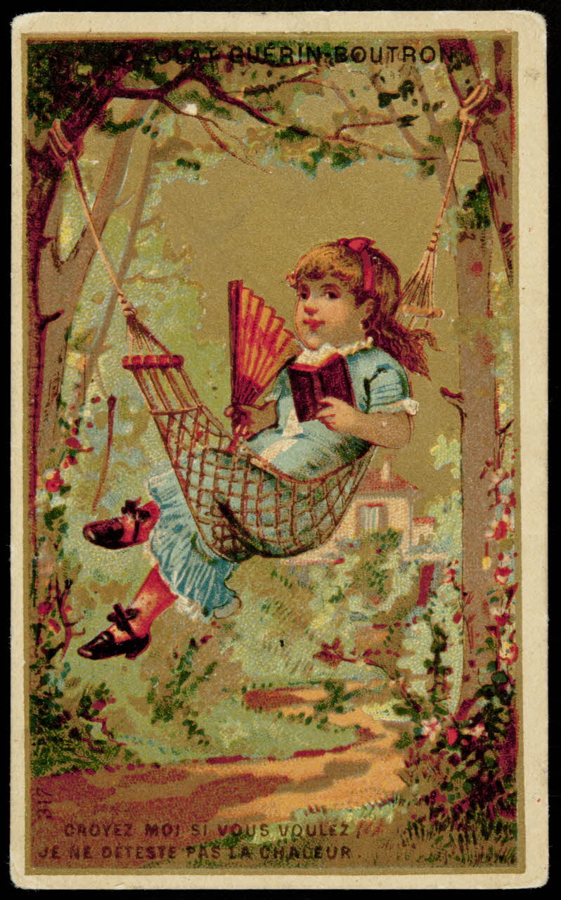 carte réclame CROYEZ MOI SI VOUS VOULEZ  JE NE DETESTE PAS LA CHALEUR Paris 1881-1889 1998.77.89.1 Photo